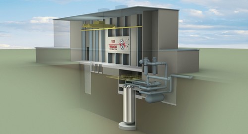 Artist’s rendering of the U.S. Versatile Test Reactor planned for Idaho National Laboratory.  (INL Image)