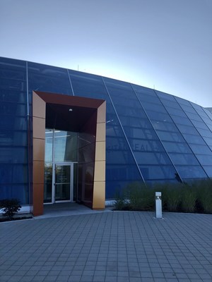 Front lobby entrance at Digital Realty's TOR1 data center in Vaughn, Ontario