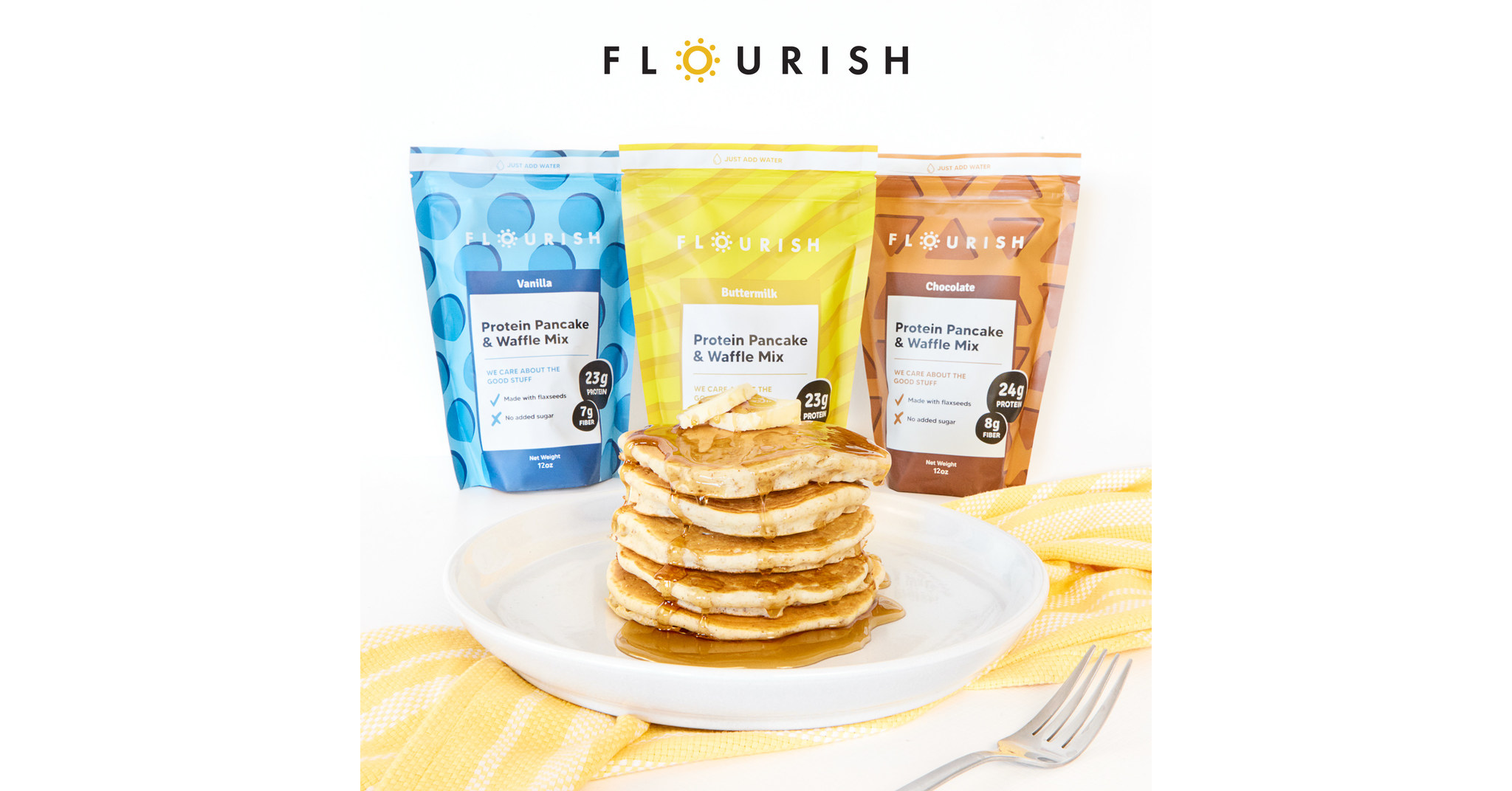 Just add water: protein pancake mix, Flourish, launches in the United ...