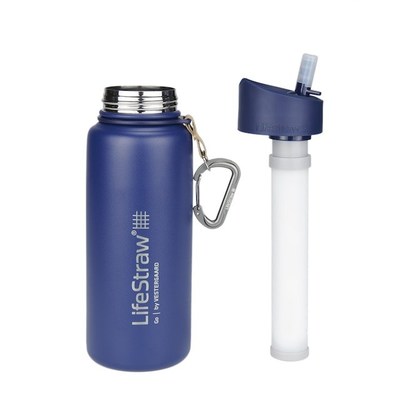 LifeStraw Go – Stainless Steel Bottle with Filter in Blue