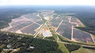 Nearing completion by Origis Energy, at 200 MW, this solar project is one of the largest solar plants east of the Mississippi River. The project is in rural southeast U.S. and is an example of how solar investments beneficially impact local communities in the country.