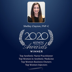 Shelley Clayton, MSN, FNP-BC of Ageless Aesthetics wins Top Aesthetic Nurse Practitioner, Top Women in Aesthetic Medicine and more in the Aesthetic Everything® 2020 Aesthetic and Cosmetic Medicine Awards