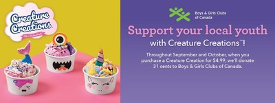 Baskin-Robbins invites Canadians to support Boys and Girls Club of Canada with new fundraiser to kick off 2020-2021 academic year (CNW Group/Baskin Robbins)