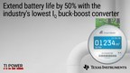 TI introduces the industry's first DC/DC buck-boost converter to extend battery life by 50% and offer lowest IQ