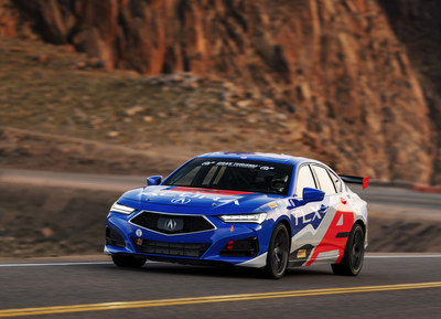 The 2021 Acura TLX makes its racing debut at the Pikes Peak International Hill Climb before arriving at dealers on Sept. 28
