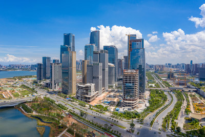 A view of the Guiwan International Financial Center of Qianhai.