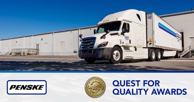 Penske Logistics has earned a pair of 2020 Quest for Quality Awards from Logistics Management magazine, in the Third-Party Logistics category.