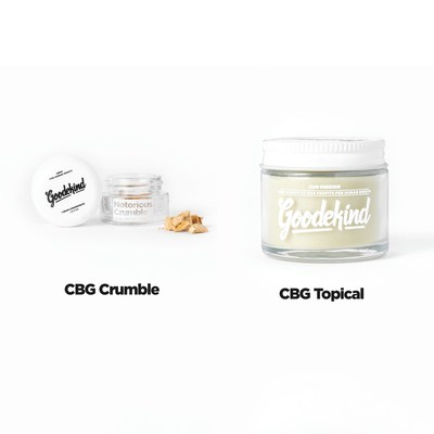Goodekind's affordable CBG Crumble and CBG Topical