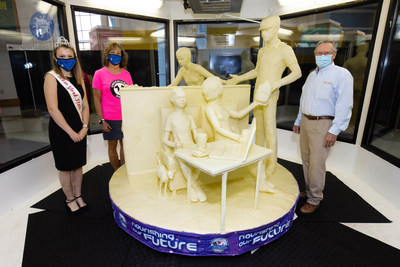 American Dairy Association North East virtually unveiled the 52nd Annual Butter Sculpture at the New York State Fair with the help of New York State Dairy Princess Natalie Vernon, Porterdale Farms dairy farmer Lisa Porter, of Adams Center, N.Y., and New York State Department of Agriculture and Markets Commissioner Richard Ball.