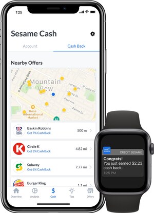 Credit Sesame customers can now earn up to 15 percent cash back instantly with Sesame Cash
