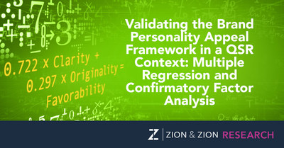 Zion & Zion Research Study - Validating the Brand Personality Appeal Framework in a QSR Context: Multiple Regression and Confirmatory Factor Analysis