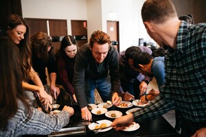 Top Australian chef Neil Perry serves up Vow kangaroo dumplings, alpaca tarama and five other dishes grown from cells in world-first culinary demonstration