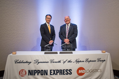 Pictured left to right: Mr. Toshiya Abe, President & CEO of the Americas Region of Nippon Express USA, Inc. and Mr. Mark Sell, President & CEO of MD Logistics, LLC.