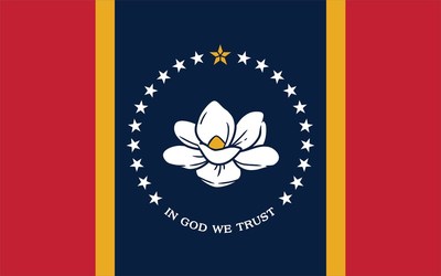 Le nouveau drapeau  In God We Trust  du Mississippi (PRNewsfoto/MDAH)