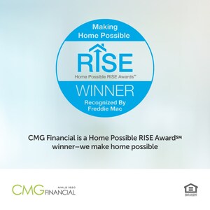 CMG Financial Honored With Freddie Mac Home Possible RISE Award for Education