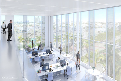 Proposed Rendering of a Penthouse Office (for the Rooftop Development Opportunity) by PALMA Architecture