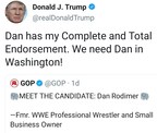 President Donald J. Trump Endorses "Big Dan" Rodimer for Congress