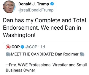President Donald J. Trump Endorses "Big Dan" Rodimer for Congress