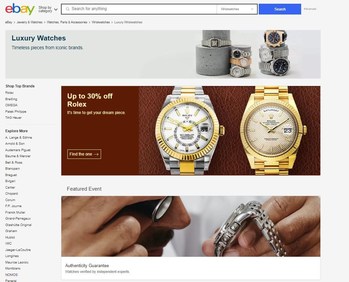eBay’s Authenticity Guarantee provides an extra layer of trust and confidence for shoppers browsing the nearly eighty thousand new, pre-owned and vintage watches marked with the Authenticity Guarantee badge on eBay.com/LuxuryWatches.
