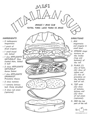 APPLEGATE® Coloring Book Recipe