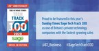Exclaimer Awarded a Place in Prestigious 20th Anniversary Sunday Times Sage Tech Track 100 League Table