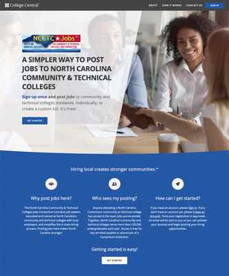 The NC Community and Technical Colleges Jobs Consortium website removes barriers and connects job seekers educated and trained at North Carolina's community colleges with local employers, simplifying the in-state hiring process. Posting jobs here makes North Carolina stronger!