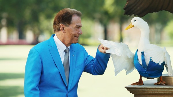In Aflac’s latest television ad, “Go Time,” Iconic football coach Nick Saban pumps fists, or feathers, with the Aflac Duck as they help consumers and businesses understand what Aflac is, and how Aflac products help pay bills that health insurance doesn't cover. Go Time debuts tonight during the NFL football game between the Houston Texans and Kansas City Chiefs on NBC.