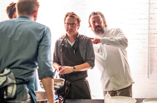 Chef Jason Hammel and Matthias Merges at the Feed Your Mind Gala