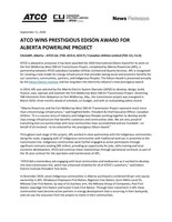 ATCO Wins Prestigious Edison Award for Alberta PowerLine Project