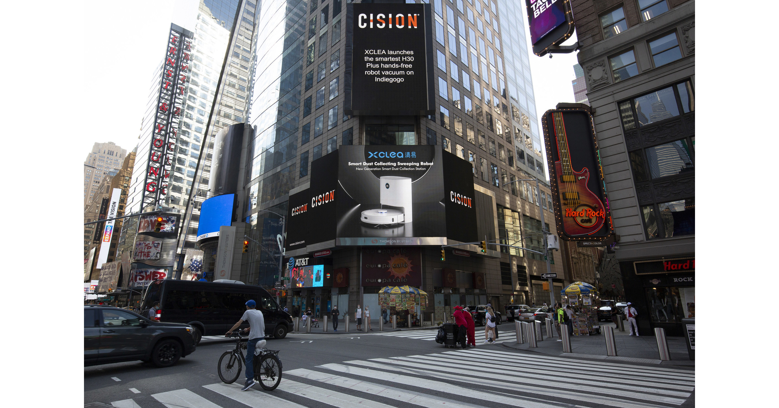 XCLEA appears in Times Square to Launch its Hands-Free Dust Collecting ...