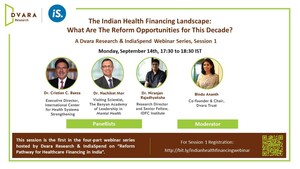 IndiaSpend and Dvara Research launch webinar series on Reform Pathways for Healthcare Financing in India