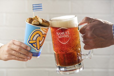 Samuel Adams and Auntie Anne’s bring the taste of Oktoberfest home with the ultimate prost package featuring celebration staples: beer and pretzels