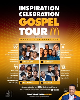 McDonald's USA, through its Black & Positively Golden movement, announces the virtual return of its 14th annual Inspiration Celebration Gospel Tour. Benefitting Ronald McDonald House Charities (RMHC), the four-part concert series, themed 