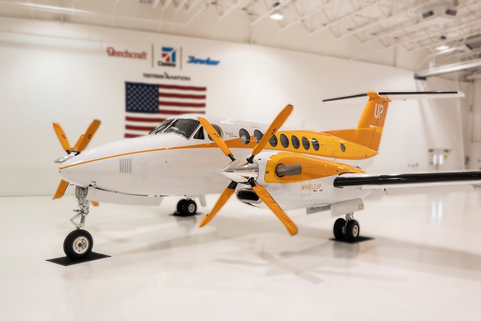 Wheels Up Unveils One-of-A-Kind Orange Beechcraft King Air 350i Aircraft in Honor of Feeding America’s Hunger Action Month