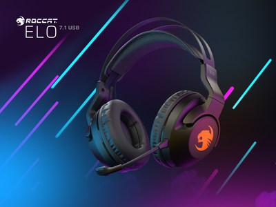 The new ROCCAT Elo 7.1 USB surround sound RGB gaming headset combines exceptional 7.1 channel immersive 360° “visual audio” surround sound with a unique, weightless fit for supremely comfortable gaming sessions.