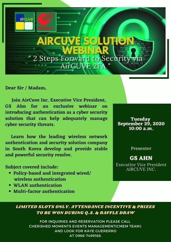 AirCUVE Solution Webinar "2 Steps Forward to Security via AirCUVE 2FA"