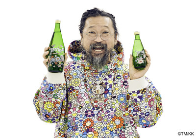 PERRIER® has announced PERRIER x MURAKAMI, a new vibrant collaboration with renowned artist Takashi Murakami, inspired by the pop and colorful universe of the artist, and the creative and pioneering spirit of PERRIER®. (©TM/KK)