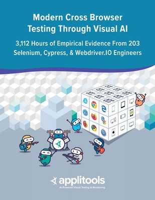 The Modern Cross Browser Testing Through Visual AI report compiles 3,125 hours of cross environment testing data based on a modern, responsive ecommerce application across 21 browser and viewport combinations. It is the most comprehensive study of its kind to date.

The study is a side-by-side comparison of modern cross browser testing through Applitools Ultrafast Test Cloud with traditional cloud testing approaches. Download the report for free at https://info.applitools.com/uKid