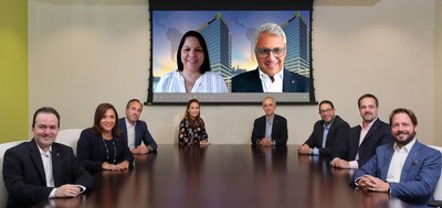 Members of the Bladex's Team that participated in the transaction, led by Eduardo Vivone and Annette van Hoorde de Solís, from Treasury and Capital Markets.