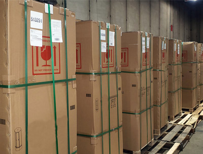 Heavy, bulky goods that would be subject to punitive over-maximum surcharges by large parcel carriers await final delivery at AIT-Chicago’s warehouse.