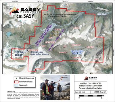 Sassy Resources Corporation: Foremore Gold-Silver Project (CNW Group/Sassy Resources Corp.)