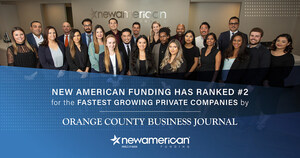 New American Funding Ranked as #2 Fastest-Growing Company by Orange County Business Journal