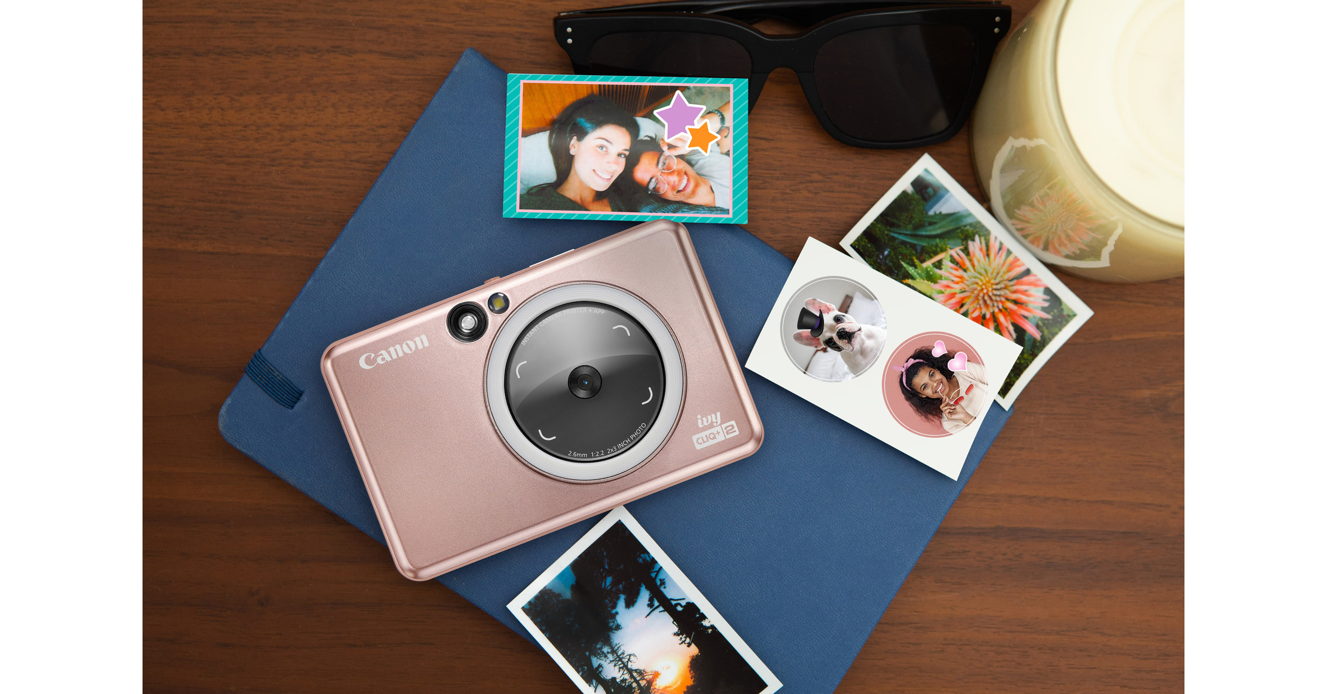 Canon IVY 2 Mini Photo Printer, Blush Pink with ZINK Sticker Paper
