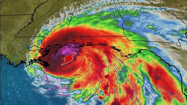Hurricane Sally approaching the Gulf Coast.