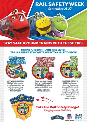 Union Pacific, Safe Kids Worldwide and Herschend Entertainment Studios partner to share rail safety tips via the characters of the animated TV series Chuggington.