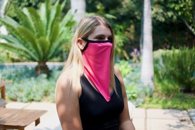 SEAS Cooling Face Cover, Streamlined Fit in Featherweight Pink