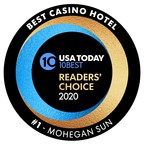 For the Third-Consecutive Year, Mohegan Gaming &amp; Entertainment's Flagship Property Voted "Best Casino Hotel" in USA Today's 10Best Readers' Choice Awards