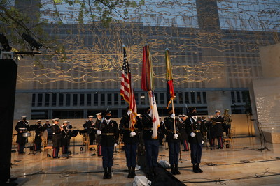 The 101st Airborne Honor Guard presents the colors at the dedication of the Dwight D. Eisenhower Memorial in Washington, D.C.