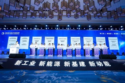 Fotografía tomada el día miércoles durante la Exposición WIEIE 2020 (Exposición Mundial 2020 de Internet para la Industria y la Energía y Exhibición Internacional de Equipos Industriales). (PRNewsfoto/Xinhua Silk Road Information Se)