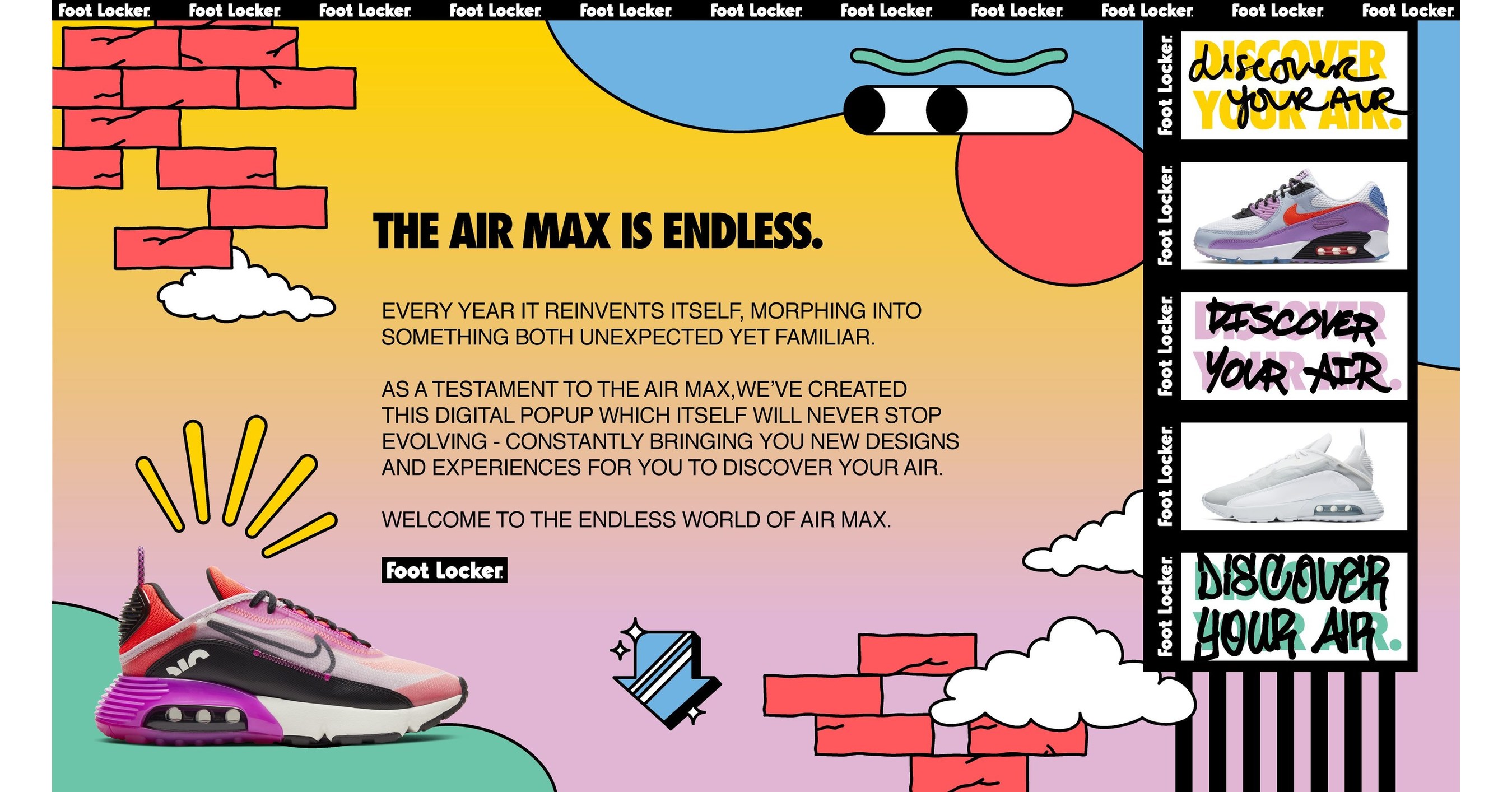 Foot Locker Launches 'The Endless World of Air Max: A Google Slides